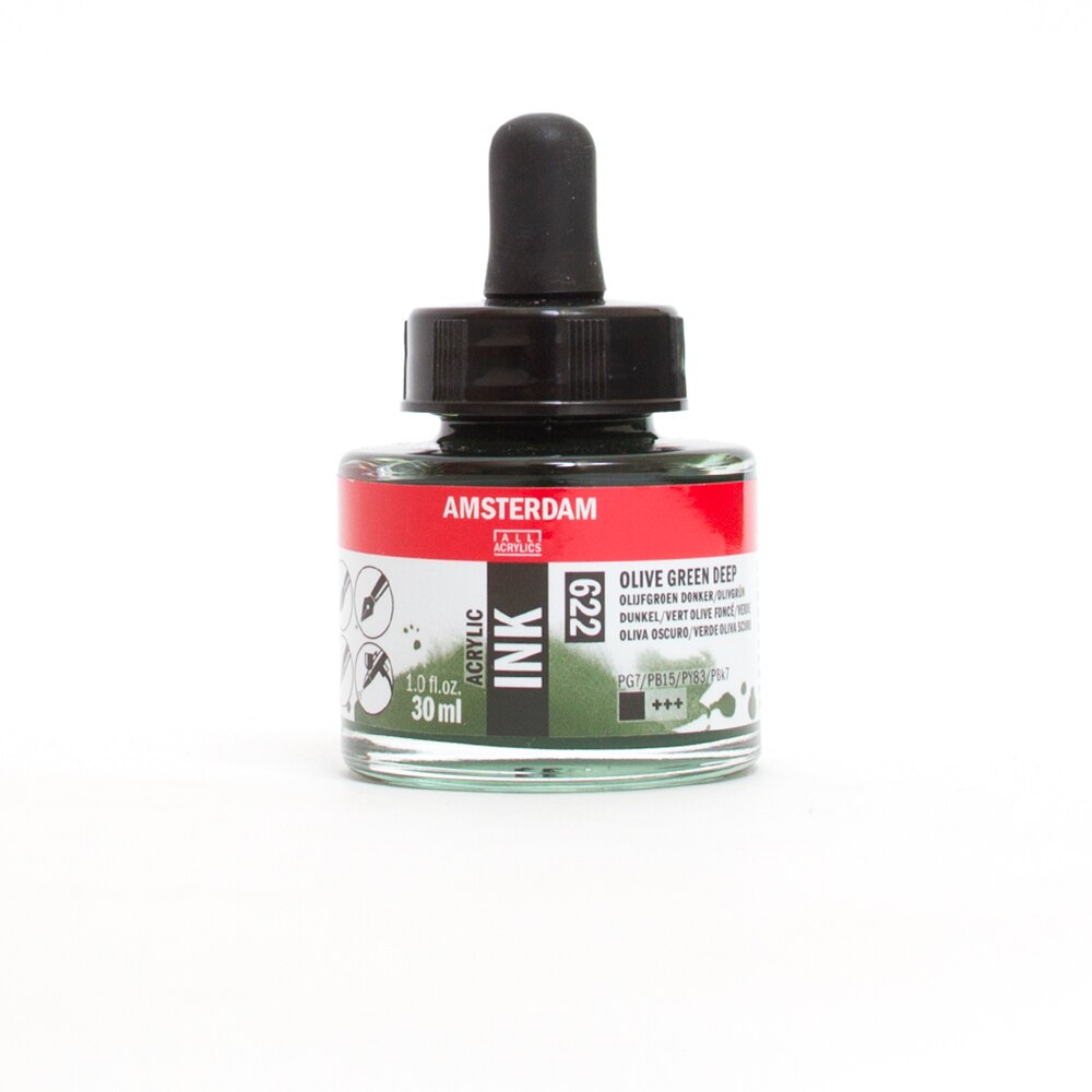 Amsterdam, Ink, Acrylic, Art & School, Acrylic, 30ml, 266260, Olive Green Deep